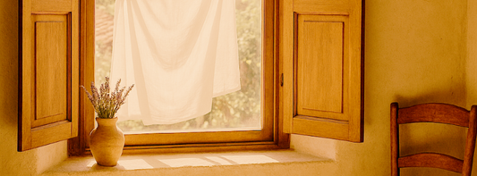 Lavanda suave y las tardes de verano en casa.