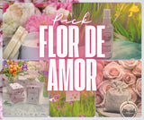 Pack Flor de Amor, selección de aromas florales románticos y delicados para el hogar - Esencias de Valleseco.