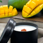 Vela Mango Dulce, fragancia tropical y afrutada con notas de mango y matices florales - Esencias de Valleseco.